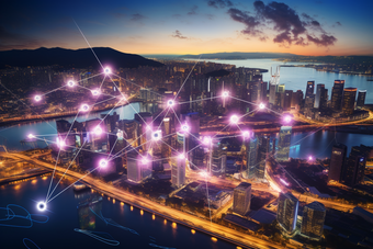 5G科技网络城市摄影图