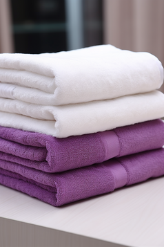 毛巾展示布草布料居家洗护用品商务住宿洗手间摄影图