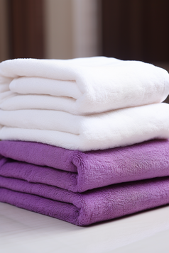 毛巾展示布草布料居家洗护用品酒店宾馆旅店摄影图