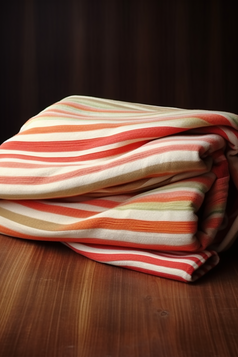 条纹毛巾布料居家洗护用品商务住宿洗手间摄影图