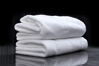 白色毛巾布草布料居家洗护用品酒店宾馆洗手间摄影图