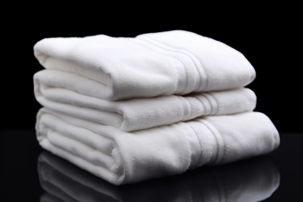白色毛巾布草布料居家洗护用品住宿洗手间摄影图