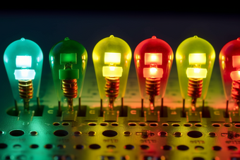 二极管灯泡实验操作半导体科技零件