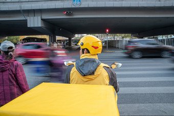 外卖员服务户外服务业职位摄影图