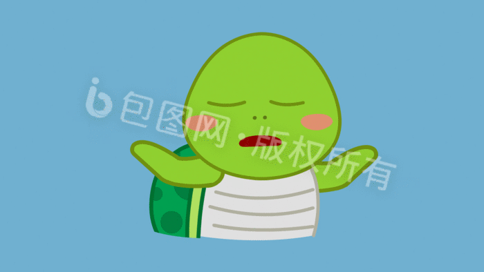 小乌龟两手一摊无语无奈表情包动图gif