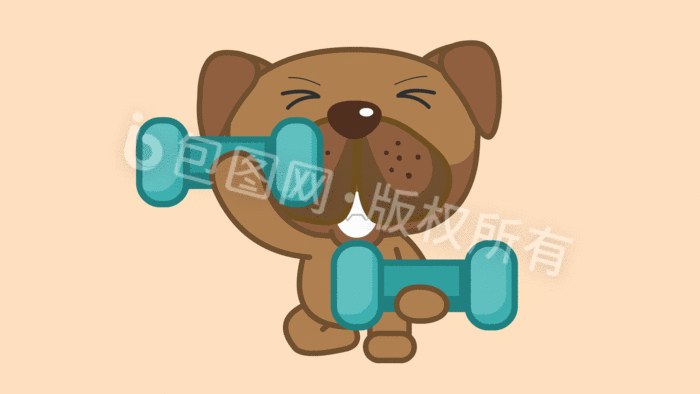 疯狂举哑铃健身减肥表情包动图gif