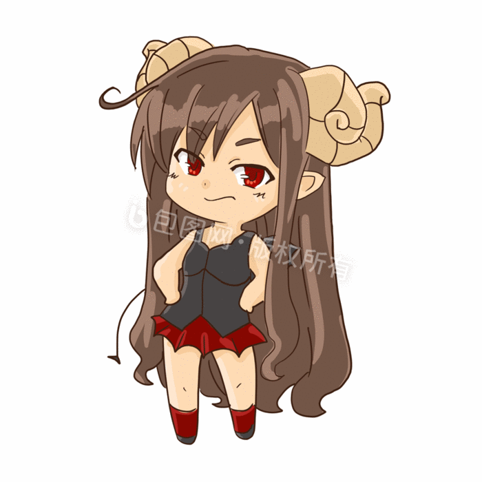 二次元gif表情包卡通漫画小恶魔美少女  所属分类: 动图gif 文件格式