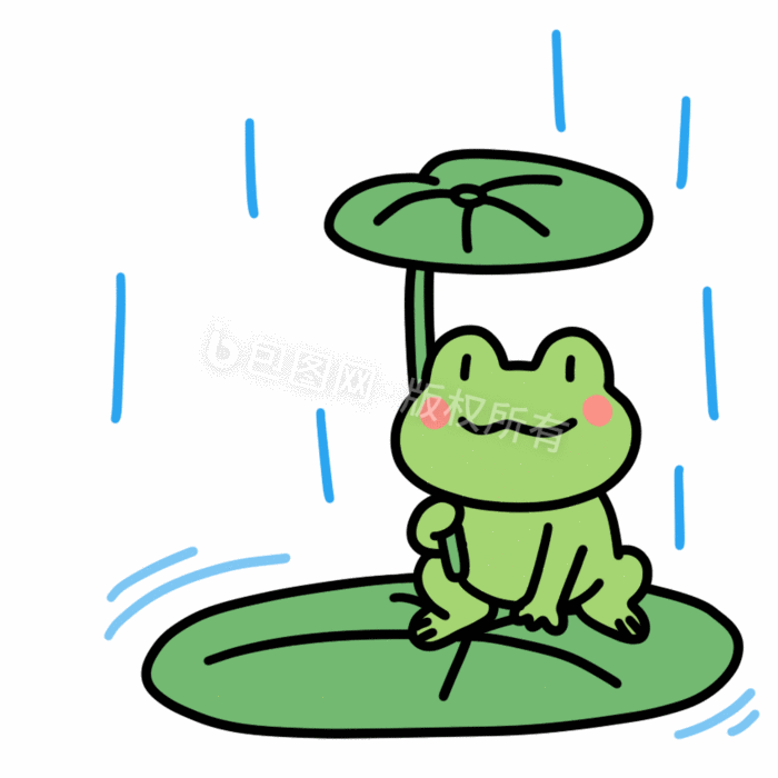 夏季小青蛙表情包gif动图下载-包图网