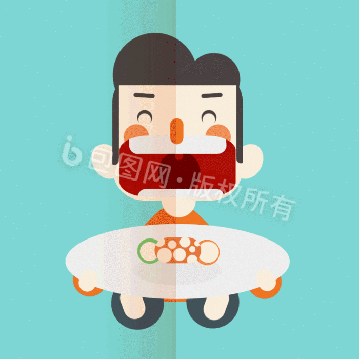 蓝色卡通光盘行动gif小动画