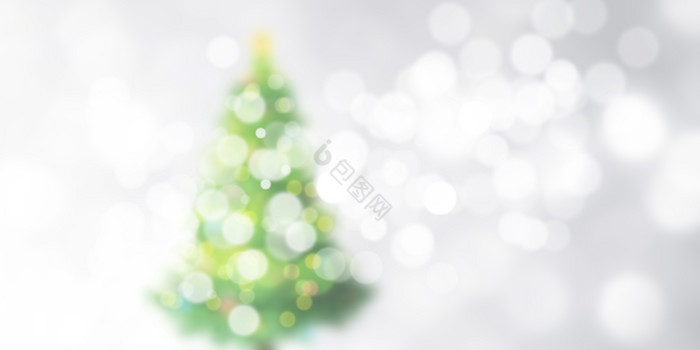 银灯光光斑浪漫圣诞树