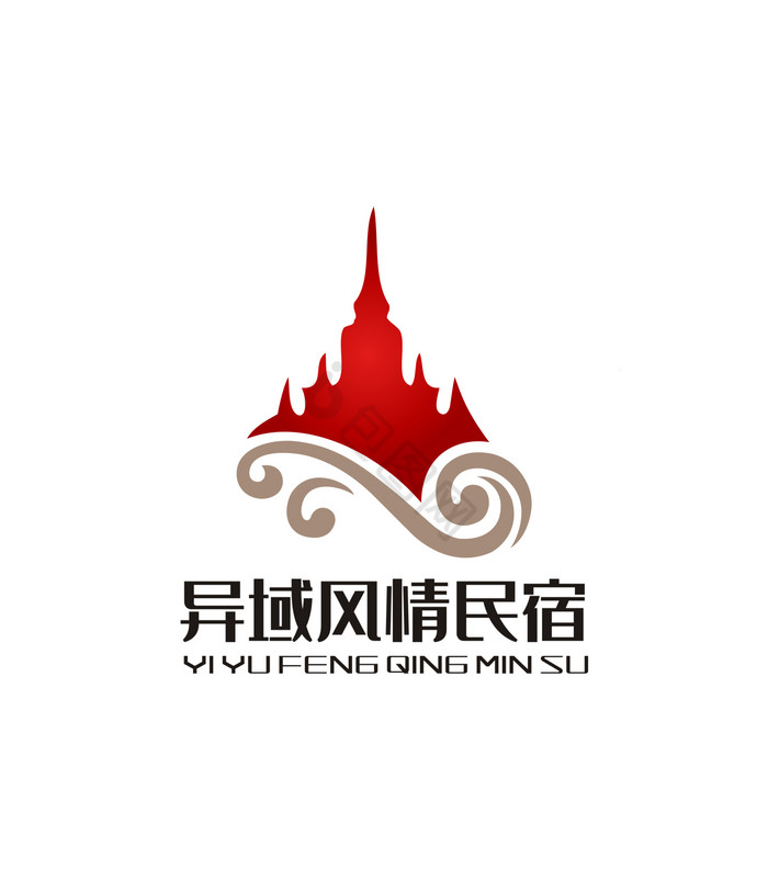 异域风情民宿旅游LOGO标志VI