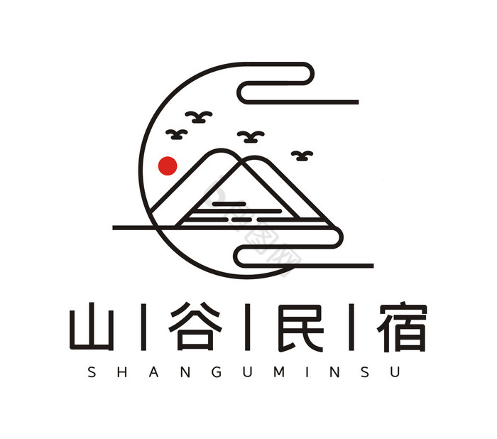 山谷高山民宿LOGO标志VI