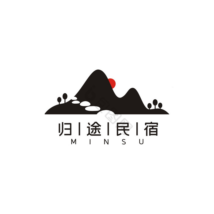 山谷民宿LOGO标志VI