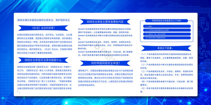 网络安全审查办法二件套展板