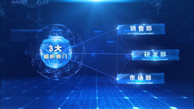 大气科技<strong>企业</strong>组织架构框架AE模板