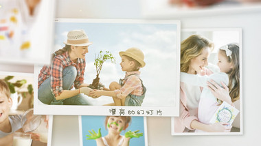 300张照片美好时刻纪念相册AE模板