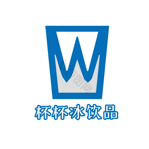 冰饮水晶杯logo