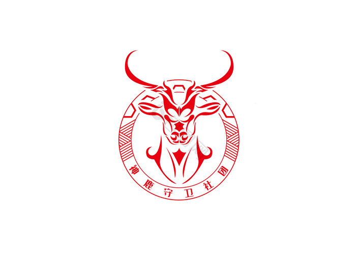 神秘神鹿徽章logo