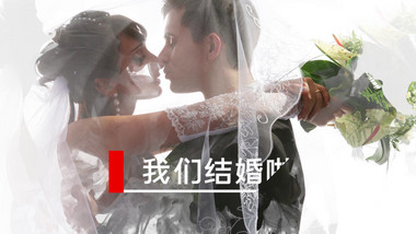 高端水墨图文展示浪漫婚庆PR模板