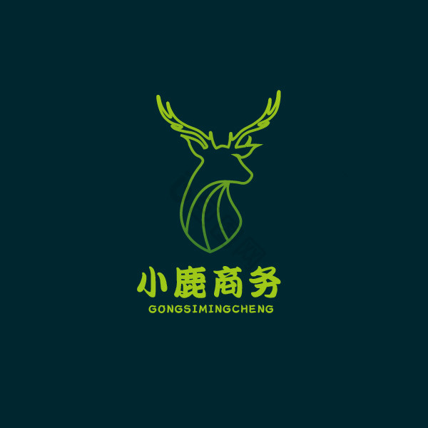 小鹿科技咖啡标志logo