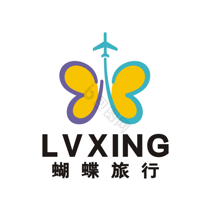 旅行社旅游蝴蝶娱乐LOGO标志VI