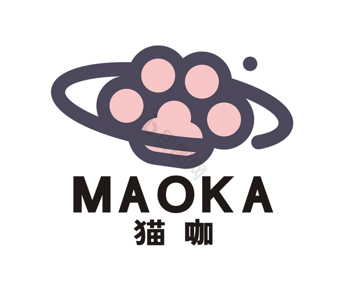 猫咖宠物店咖奶茶店猫抓LOGO标志VI