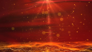 金色粒子红绸视频