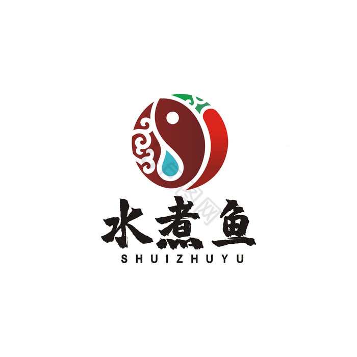 水煮鱼烤鱼地锅鱼LOGO标志VI