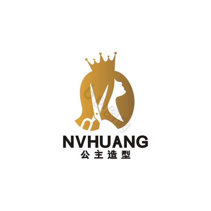 美发店理发店金剪子LOGO标志VI