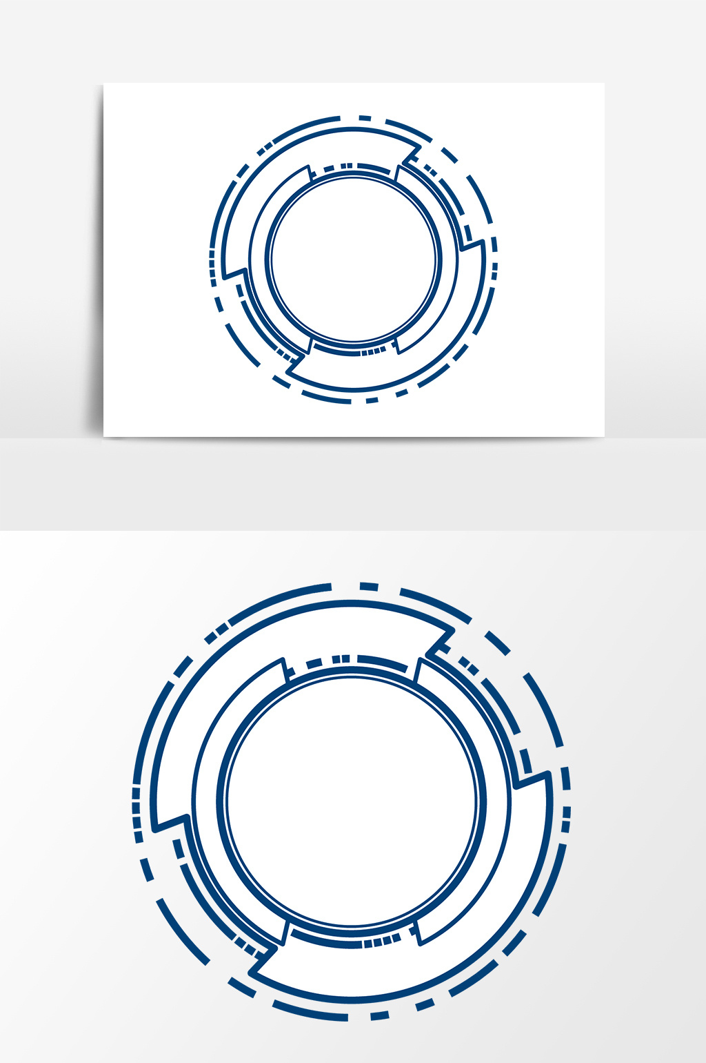 包图 广告设计 元素 > 蓝色科技感圆形边框元素  图片编号17910875