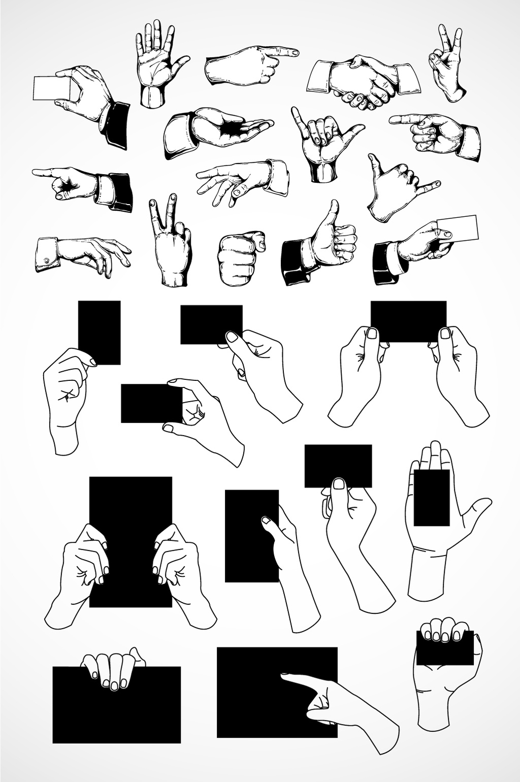 手部动作图标矢量素材