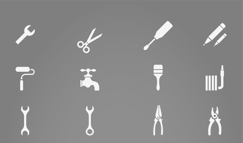 维修工具图标矢量素材