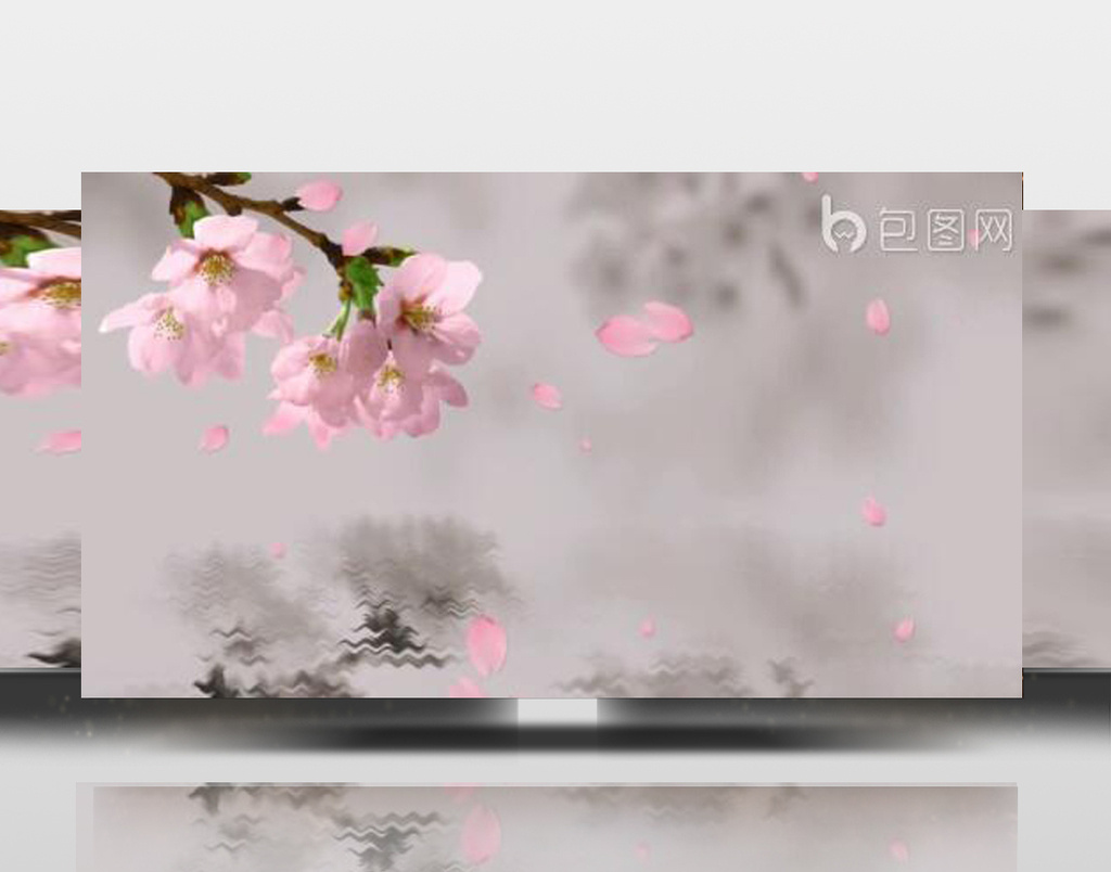 风粉色唯美桃花素材免费下载,本次作品主题是视频,使用场景是背景视频