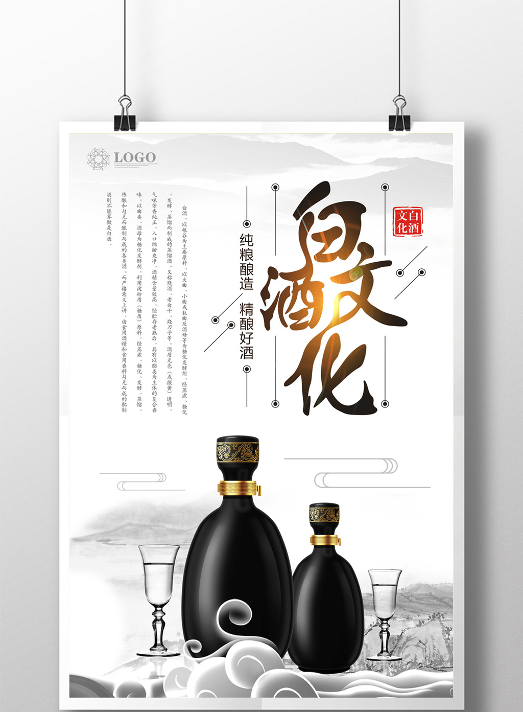 中国风白酒海报设计