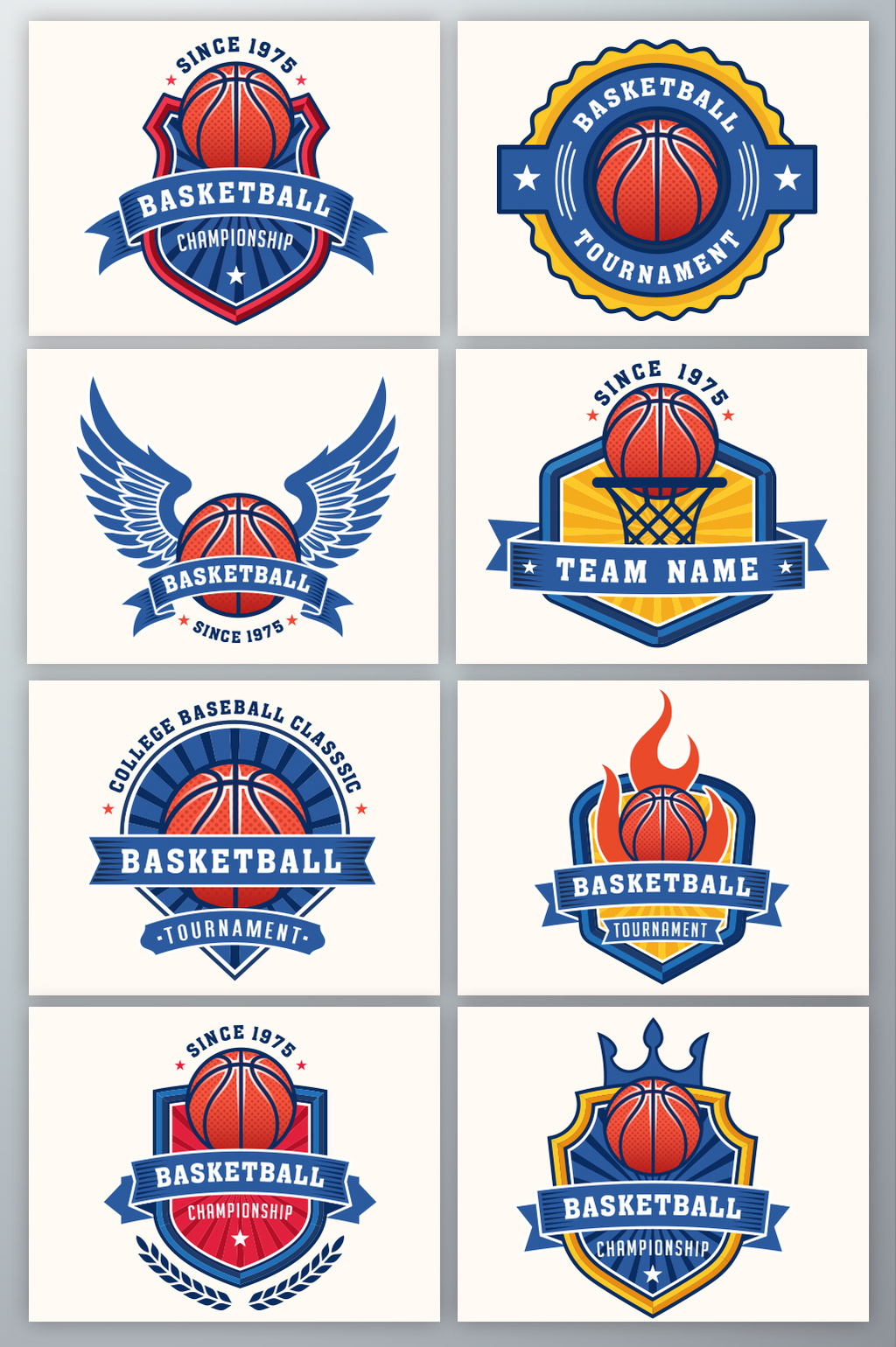 篮球队队徽logo设计矢量素材模板免费下载_1920像素AI图片设计素材_【包图网】