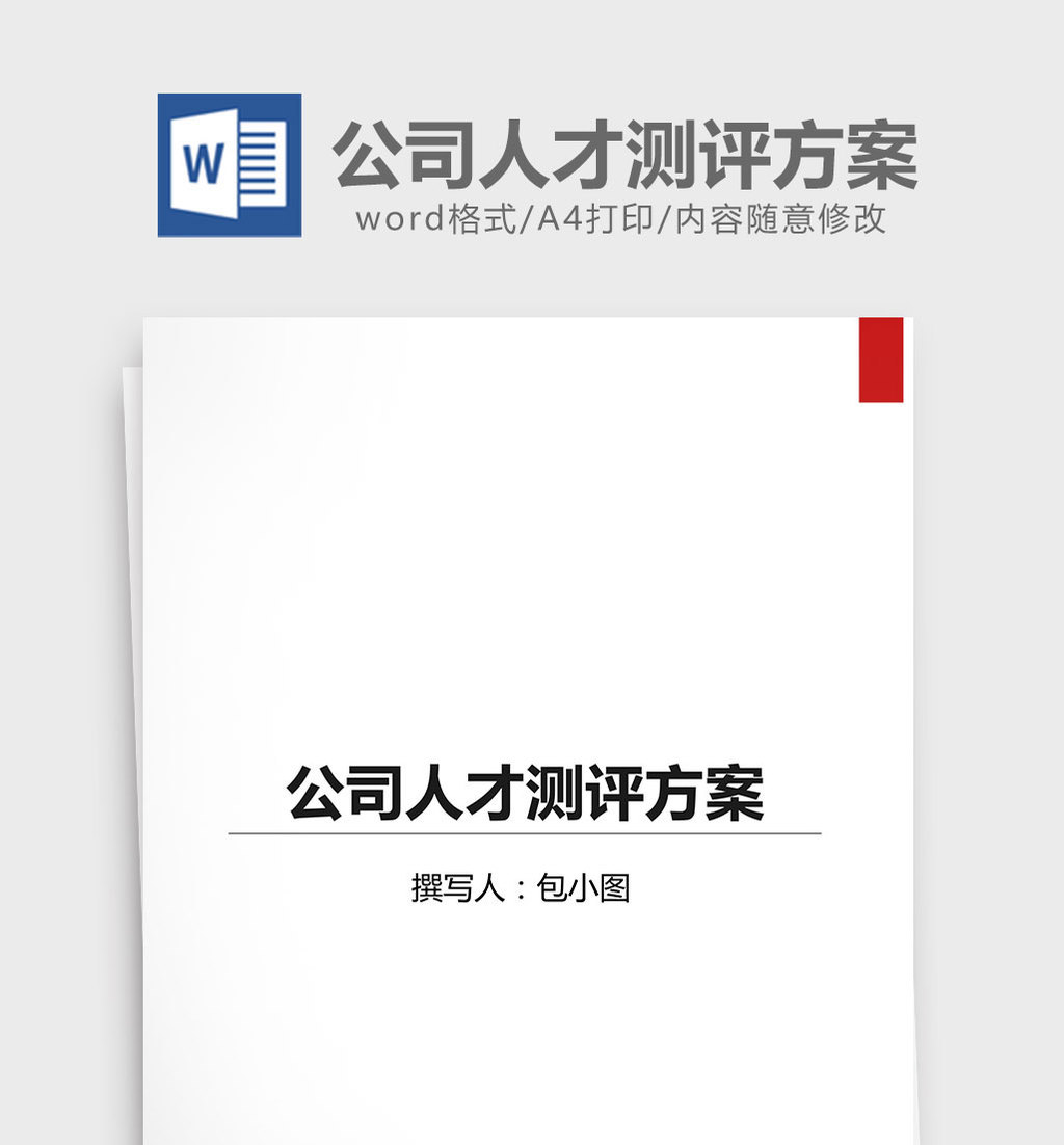 公司人才测评方案word文档