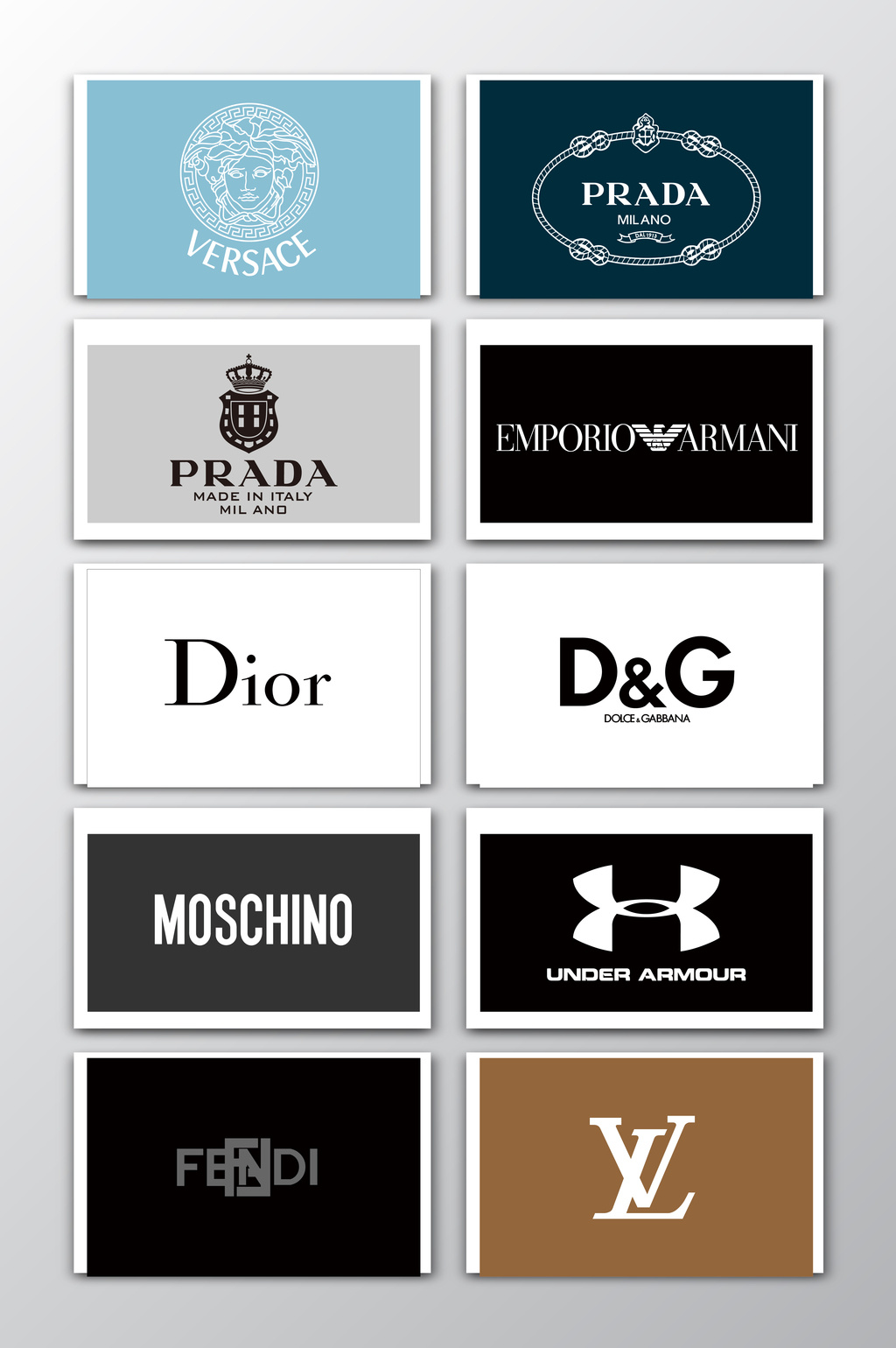 10款矢量世界知名奢侈品牌logo高清AI图片设计