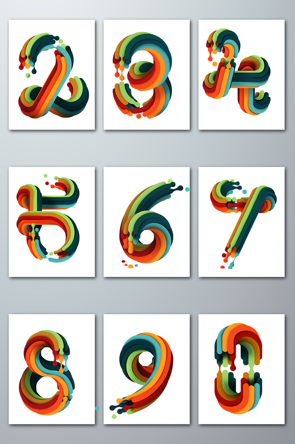 9款高清免抠c4d 数字