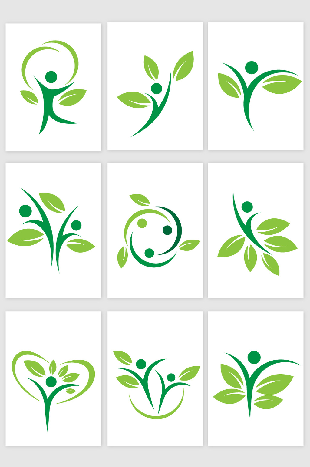 植树节绿色LOGO让我们一起植出美好的春天！ – 123标志设计博客