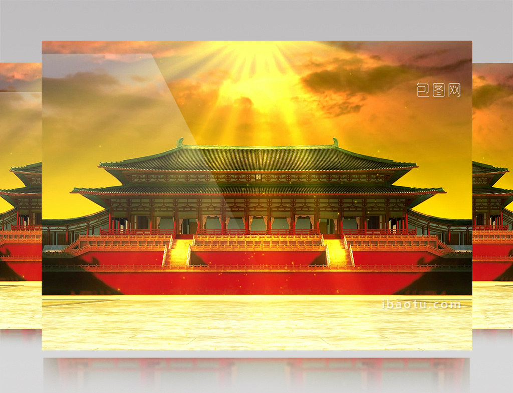 中国风皇宫宫殿汉唐中式婚礼led舞台