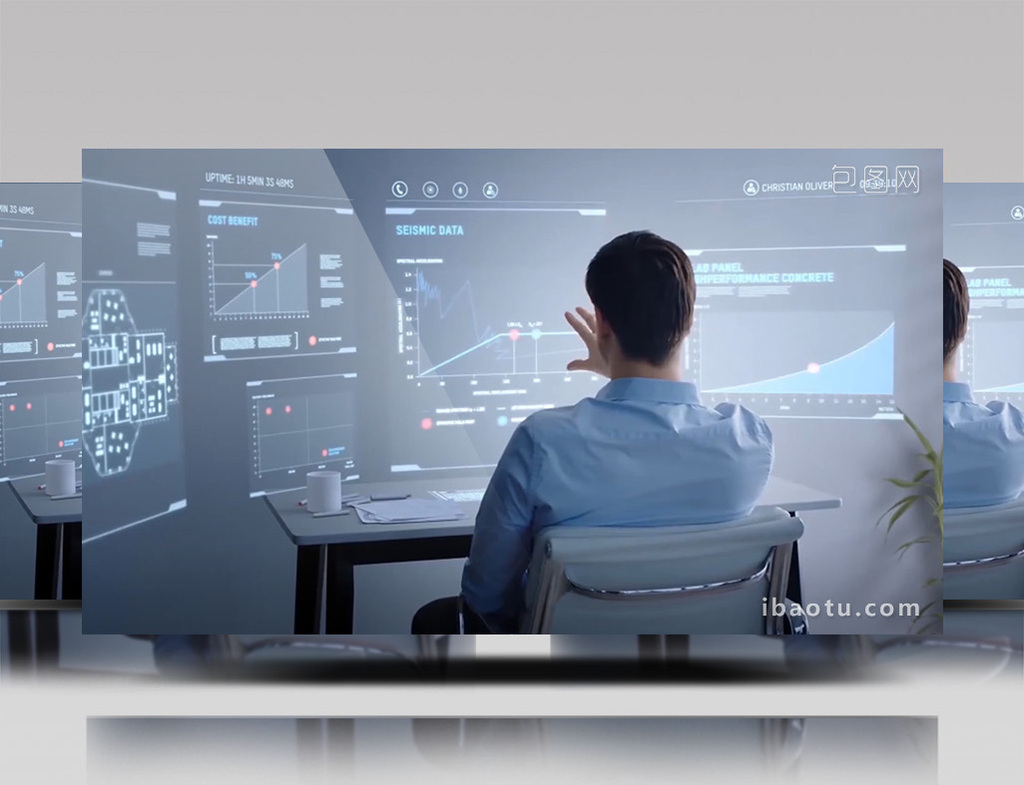 互联网高科技图表数据特效素材