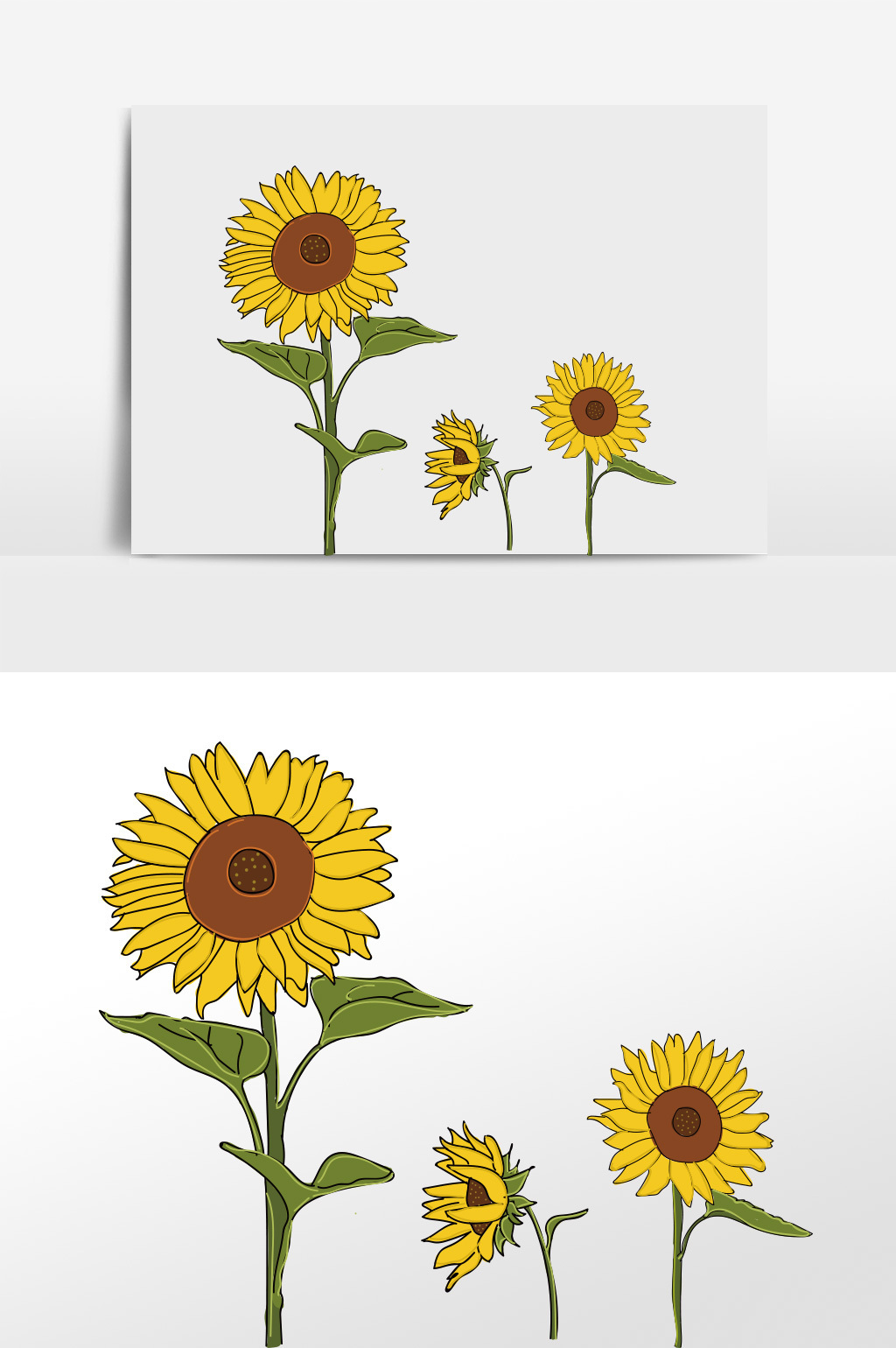 字体仅供参考 包图网提供精美好看的可爱卡通夏天太阳花元素素材免费