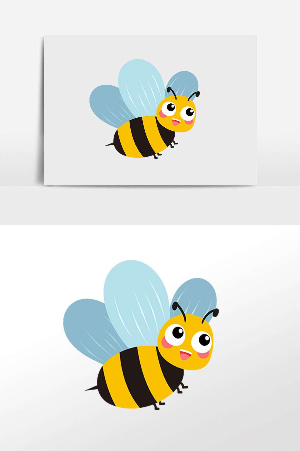 卡通可爱小蜜蜂插画元素