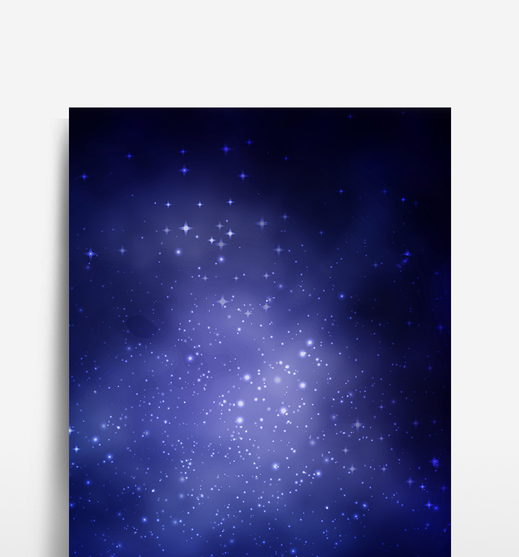 太空星光图形蓝色背景