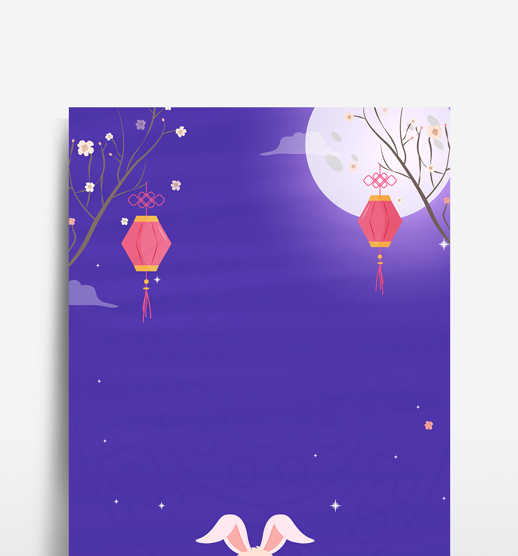 均为版权设计作品,下载原创设计素材就到【包图网】 中秋节赏月观景