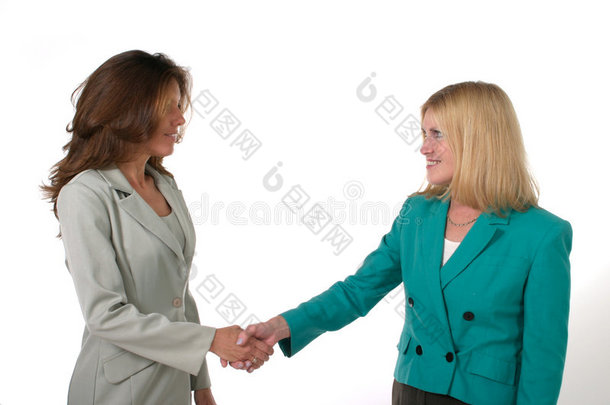 两个女商人握手1