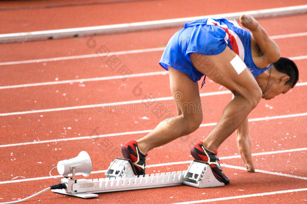 男子200米残疾人赛跑