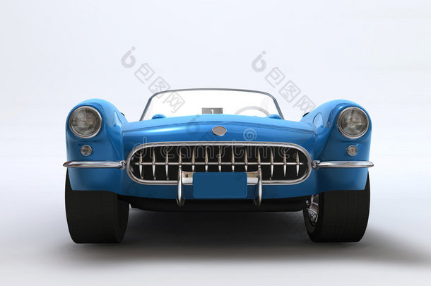 1957年雪佛兰corvette的3d效果图