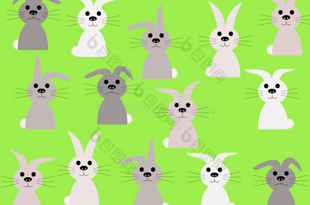 兔子春季插画