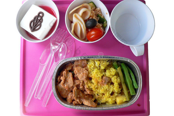 飞机餐。亚洲料理